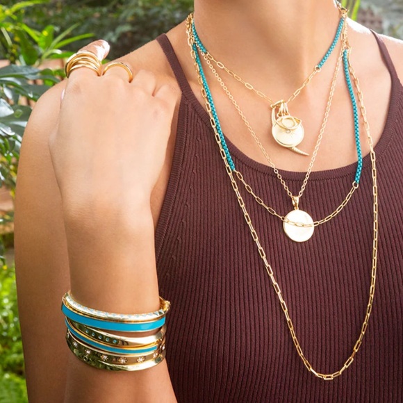 KATE SPADE • Head In The Clouds Enamel Bangle Bracelet - Picture 2 of 3